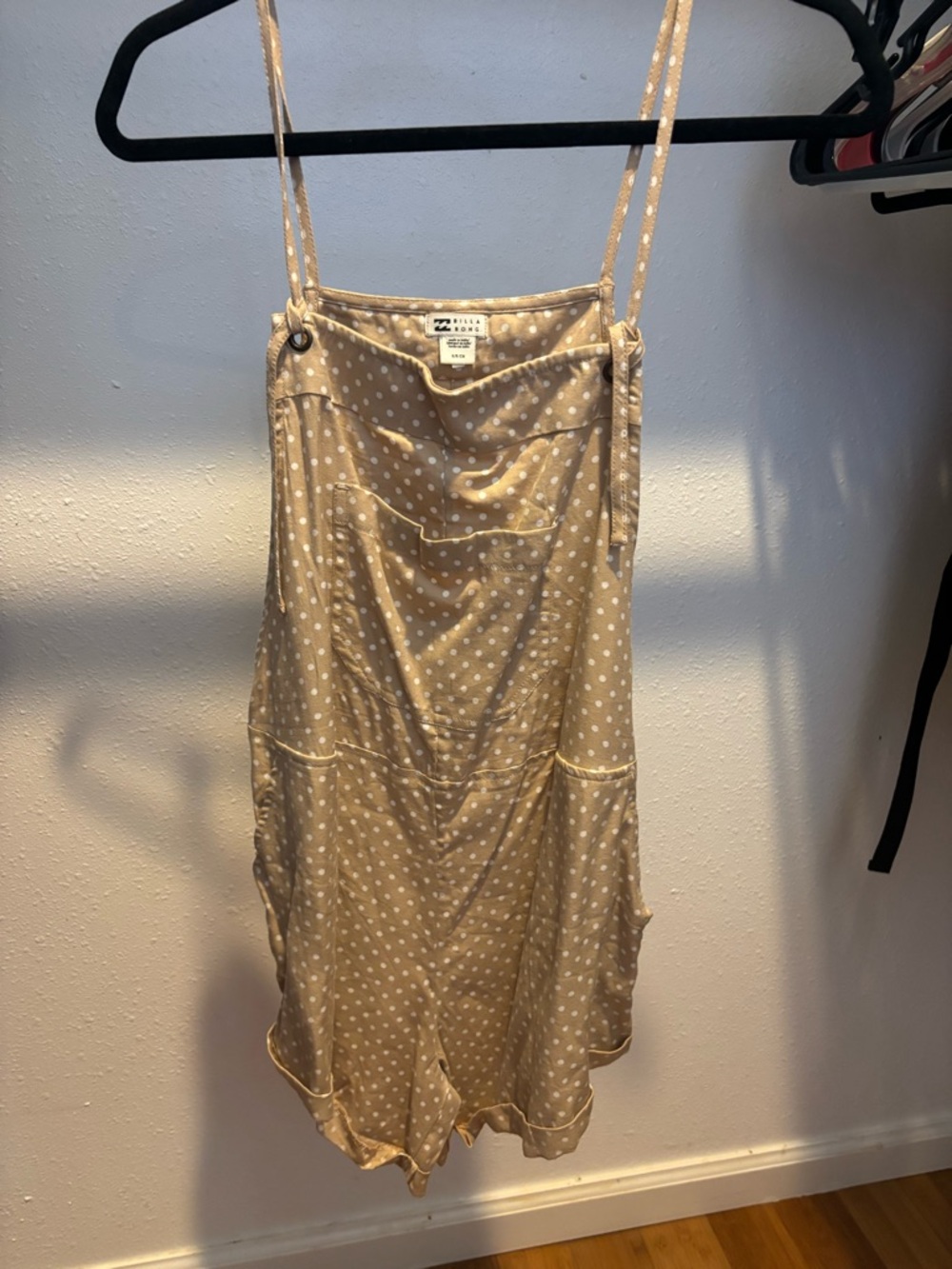 Billabong Mustard Polka Dot Slip Dress